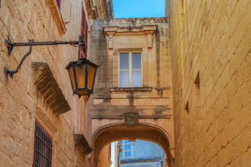 Old picturesque streets of Mdina, Malta