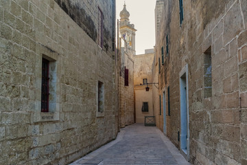 Fototapeta na wymiar Alleys of Mdina, Malta