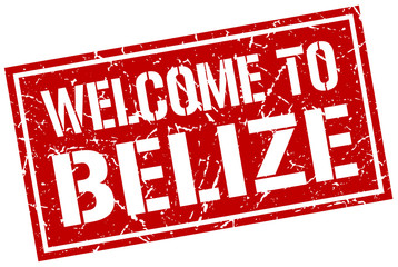 welcome to Belize stamp