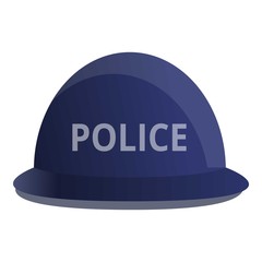 Police hat icon. Cartoon of police hat vector icon for web design isolated on white background