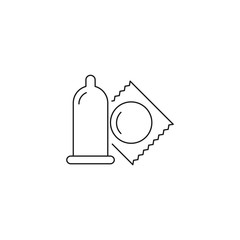 Condom vector icon, outline style, editable stroke