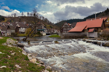 Fototapeta na wymiar Schiltach on the Kinzig, Black Forest, Rottweil, Germany