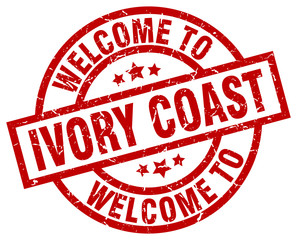 welcome to Ivory Coast red stamp