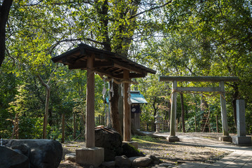 富士の湧水がある公園　