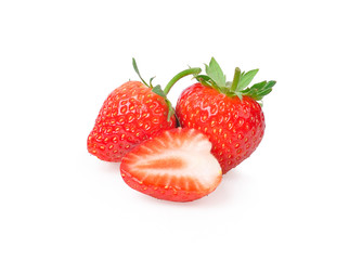 strawberry fruit on white background