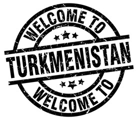 welcome to Turkmenistan black stamp
