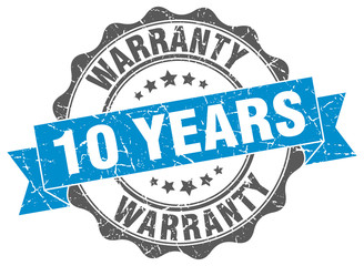 Obraz premium 10 years warranty stamp. sign. seal