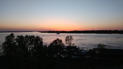 Sun Set Mississippi River