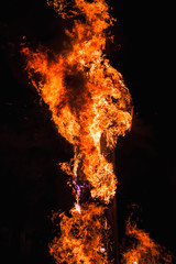 Ritual burning of the doll in Fermo, Italy