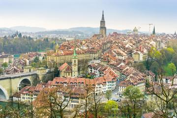 Bern cityscape in the morning.