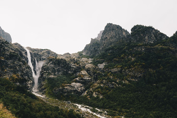 Waterfall in Georgian mountians