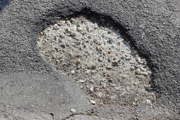 Asphalt cracks fracture surface texture layer detail 