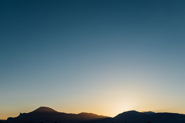 Sunrise over mountains