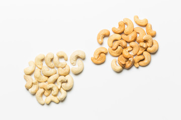 Composition of dry and roasted cashews