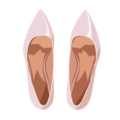 Pink shoes. Vector illustration.