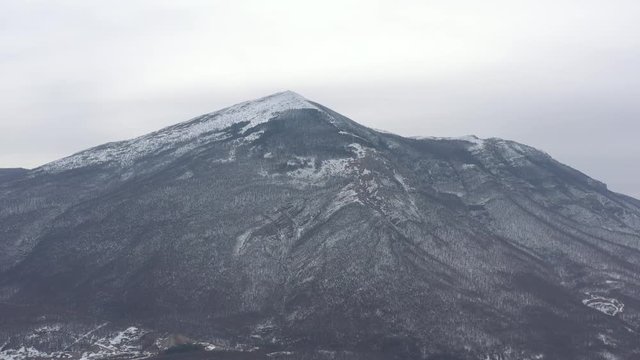 Winter scenery of Rtanj mountain by winter 4K aerial footage