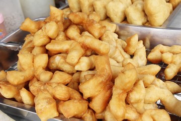 Deep fried dough stick delicious in market