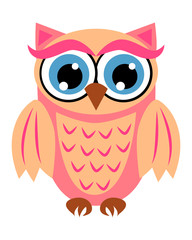 Cute girl owls. Baby showers, parties for baby girls.