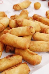 fried spring rolls traditional for appetizer food