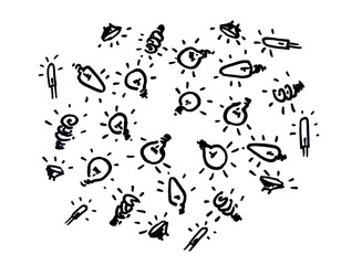 Obraz premium Background. Illustration of felt-tip pen, varieties of lmp illumination.