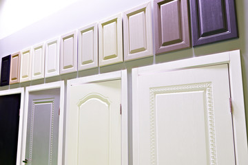 Furniture panels and doors in store