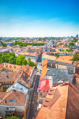 Panoramic view of the old Vilnius town