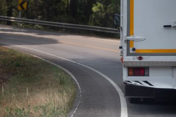 Fototapeta premium Journey truck. Transport concept.