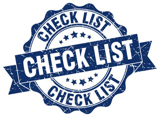 Obraz premium check list stamp. sign. seal