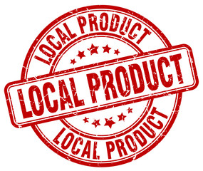 local product red grunge round vintage rubber stamp