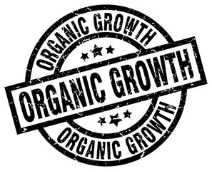 organic growth round grunge black stamp