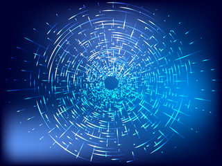 background with Open Space Travel or Star Warp in Hyperspace