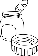 Opened container. Vector