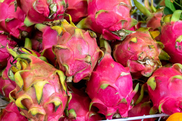 Ripe of Dragon fruit sold in the fruit market