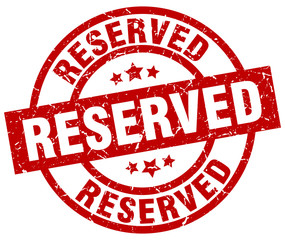 reserved round red grunge stamp