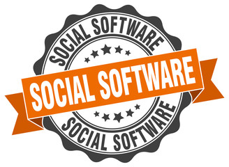 social software stamp. sign. seal