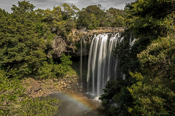 Fototapeta na wymiar The Rainbow Falls, Māori name Waianiwaniwa, are a single-drop waterfall located on the Kerikeri River near Kerikeri in New Zealand.