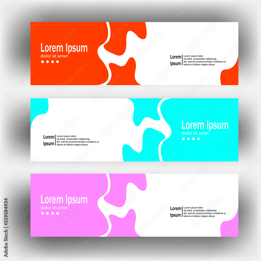 Wall mural abstract dynamic fluid geometric design banner web template. banner web design vector template