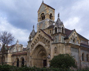 Fototapeta na wymiar The Chapel of Jak - Gothic church in Vajdahunyad Castle.