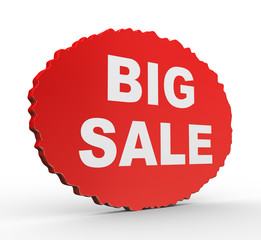 3d presentation of big sale concept