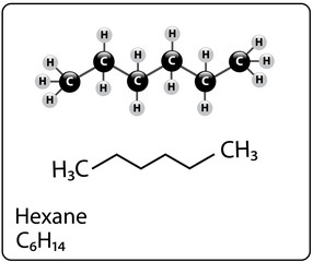 Hexane Molecule Structure