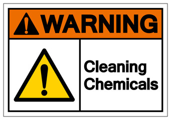 Warning Cleaning Chemicals Symbol Sign ,Vector Illustration, Isolate On White Background Label. EPS10