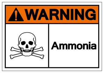 Warning Ammonia Symbol Sign, Vector Illustration, Isolate On White Background Label .EPS10