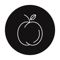 Apple line icon, food and fruit