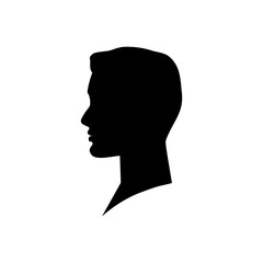 Man head silhouette. Vector illustration