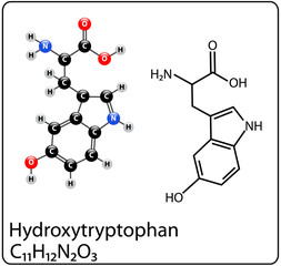 Hydroxytryptophan Molecule Structure