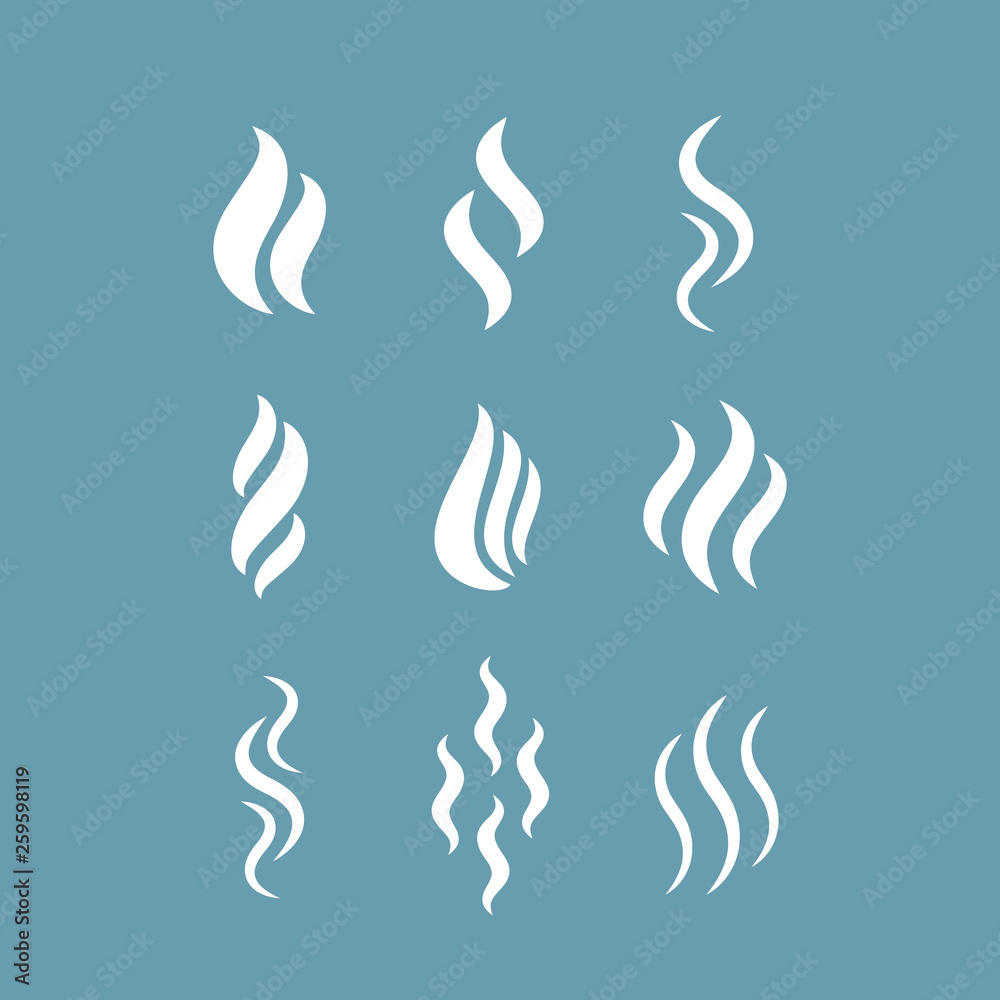 Wall mural Vapour mist vector icon