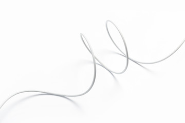 wire isolated on a white background abstraction.