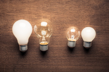 Two couple Light Bulbs Comparison