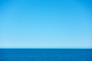 Blue sea with clear sky