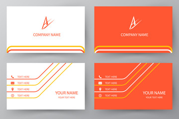 Vector business card. Visiting card for business and personal use. Modern presentation card. Vector illustration design.